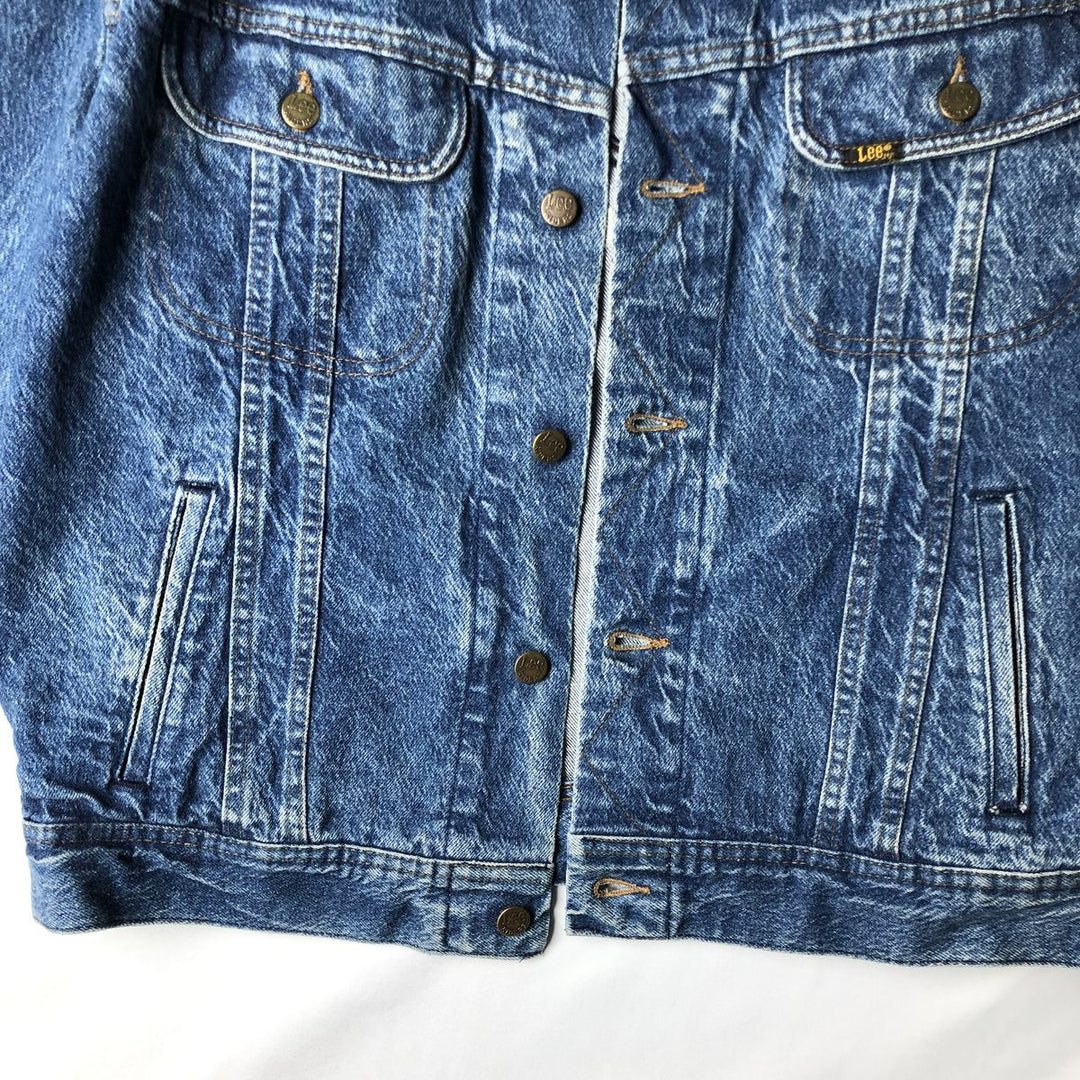 80'S Lee Riders Hard Rock Cafe Denim Jacket (Men's XL equivalent) Vintage cotton blue type Vintage Second Hand