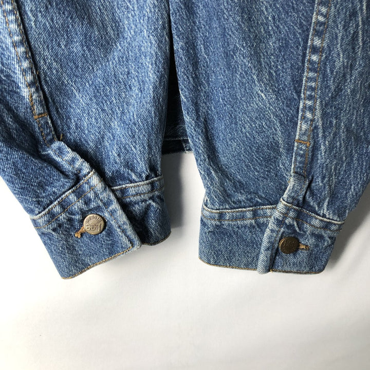 80'S Lee Riders Hard Rock Cafe Denim Jacket (Men's XL equivalent) Vintage cotton blue type Vintage Second Hand