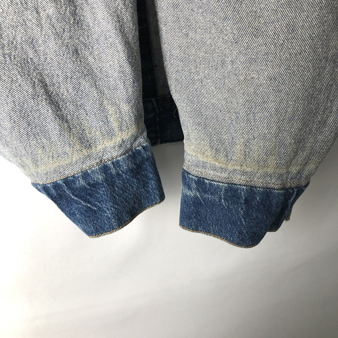 80'S Lee Riders Hard Rock Cafe Denim Jacket (Men's XL equivalent) Vintage cotton blue type Vintage Second Hand