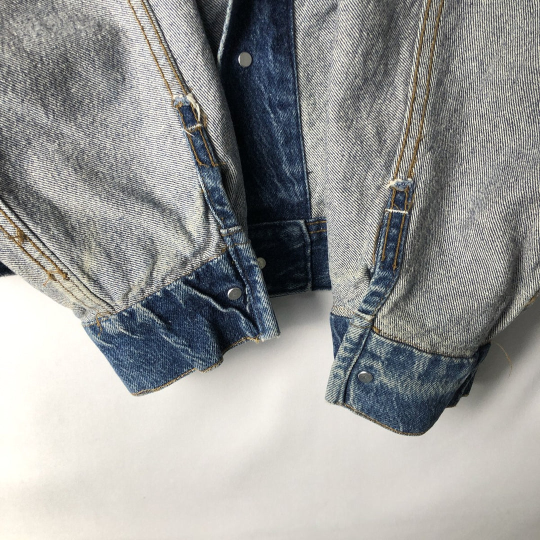 80'S Lee Riders Hard Rock Cafe Denim Jacket (Men's XL equivalent) Vintage cotton blue type Vintage Second Hand