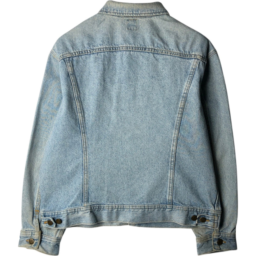 80'S Lee Riders denim jacket, denim jacket, made in USA, men's size L, vintage cotton blue type Vintage Second Hand