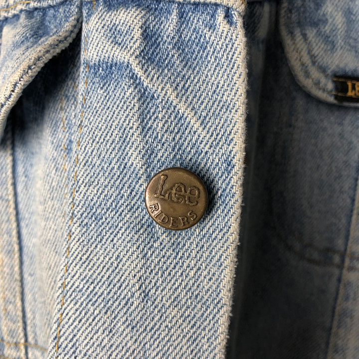 80'S Lee Riders denim jacket, denim jacket, made in USA, men's size L, vintage cotton blue type Vintage Second Hand