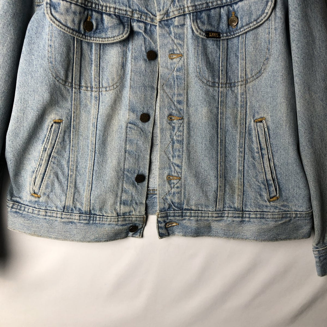 80'S Lee Riders denim jacket, denim jacket, made in USA, men's size L, vintage cotton blue type Vintage Second Hand