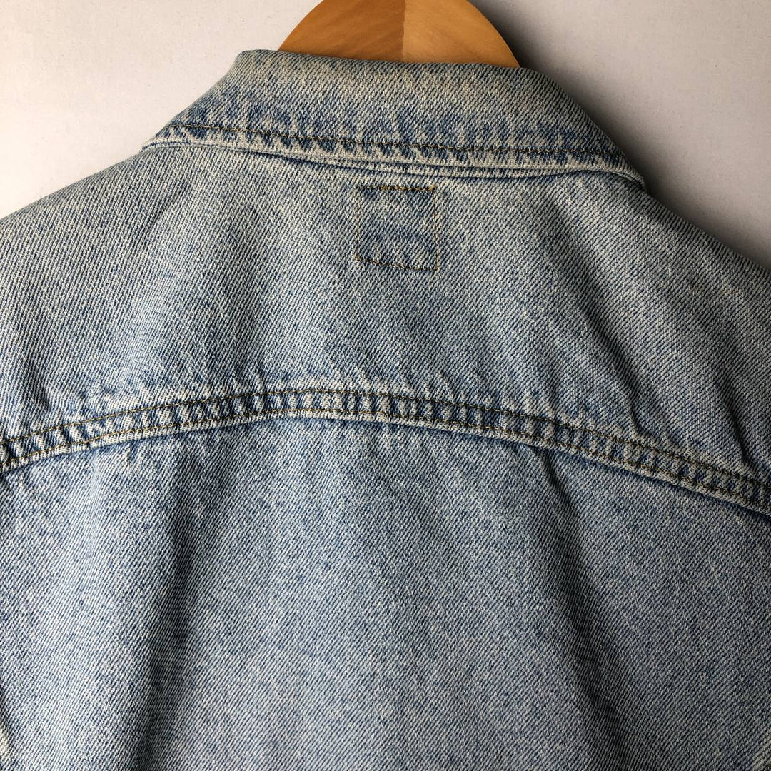 80'S Lee Riders denim jacket, denim jacket, made in USA, men's size L, vintage cotton blue type Vintage Second Hand