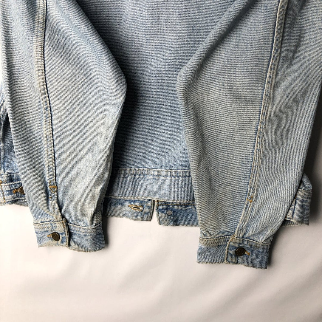 80'S Lee Riders denim jacket, denim jacket, made in USA, men's size L, vintage cotton blue type Vintage Second Hand