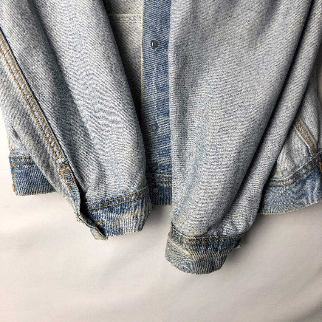 80'S Lee Riders denim jacket, denim jacket, made in USA, men's size L, vintage cotton blue type Vintage Second Hand
