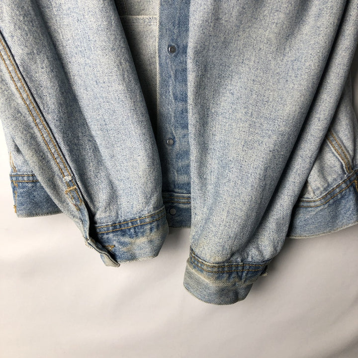 80'S Lee Riders denim jacket, denim jacket, made in USA, men's size L, vintage cotton blue type Vintage Second Hand