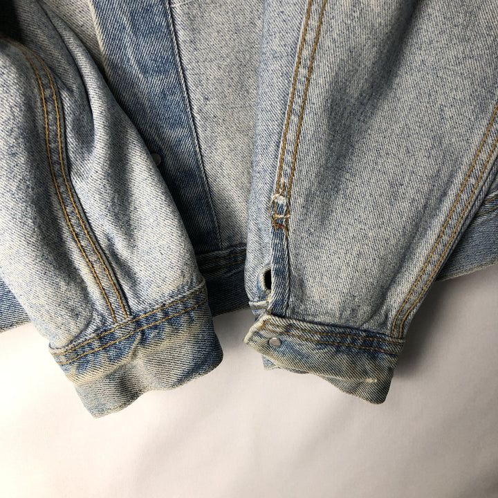 80'S Lee Riders denim jacket, denim jacket, made in USA, men's size L, vintage cotton blue type Vintage Second Hand