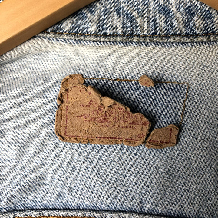 ~90'S Levi's denim jacket, denim jacket, made in the USA, men's size S, vintage cotton blue type Vintage Second Hand