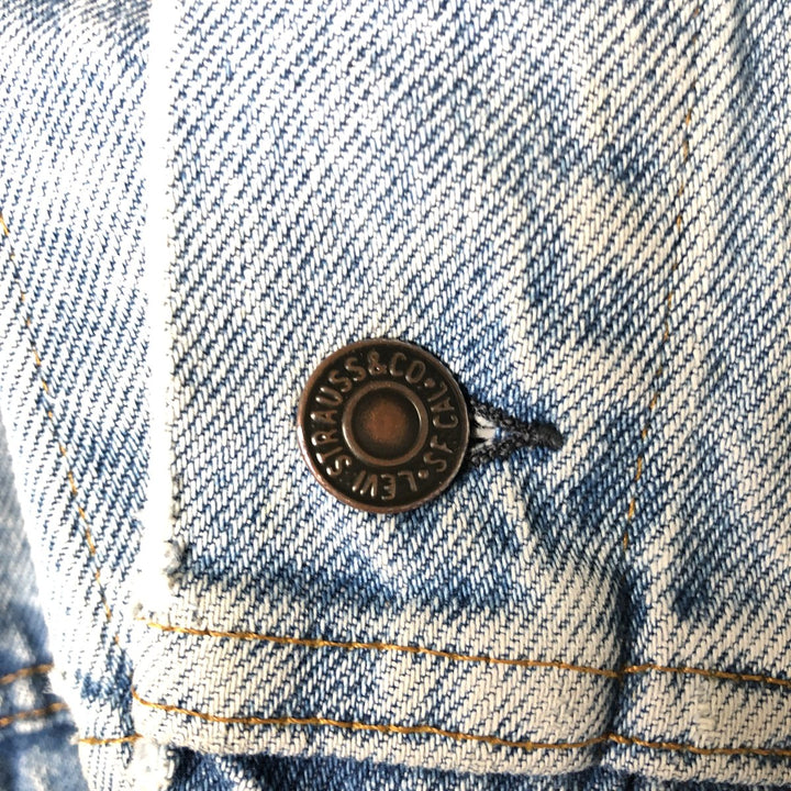 ~90'S Levi's denim jacket, denim jacket, made in the USA, men's size S, vintage cotton blue type Vintage Second Hand