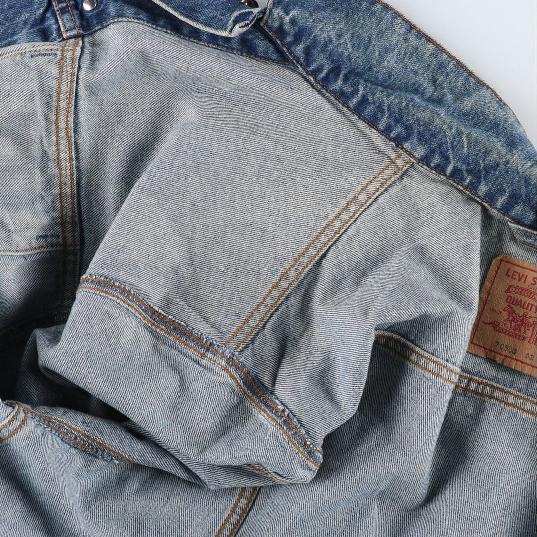 90'S Levi's 70503-02 denim jacket, denim jacket, men's size L, vintage cotton blue type Vintage Second Hand