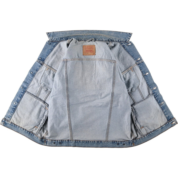 Levi's 70507-0389 American flag back print denim jacket, men's size XL. unclear blue type Vintage Second Hand
