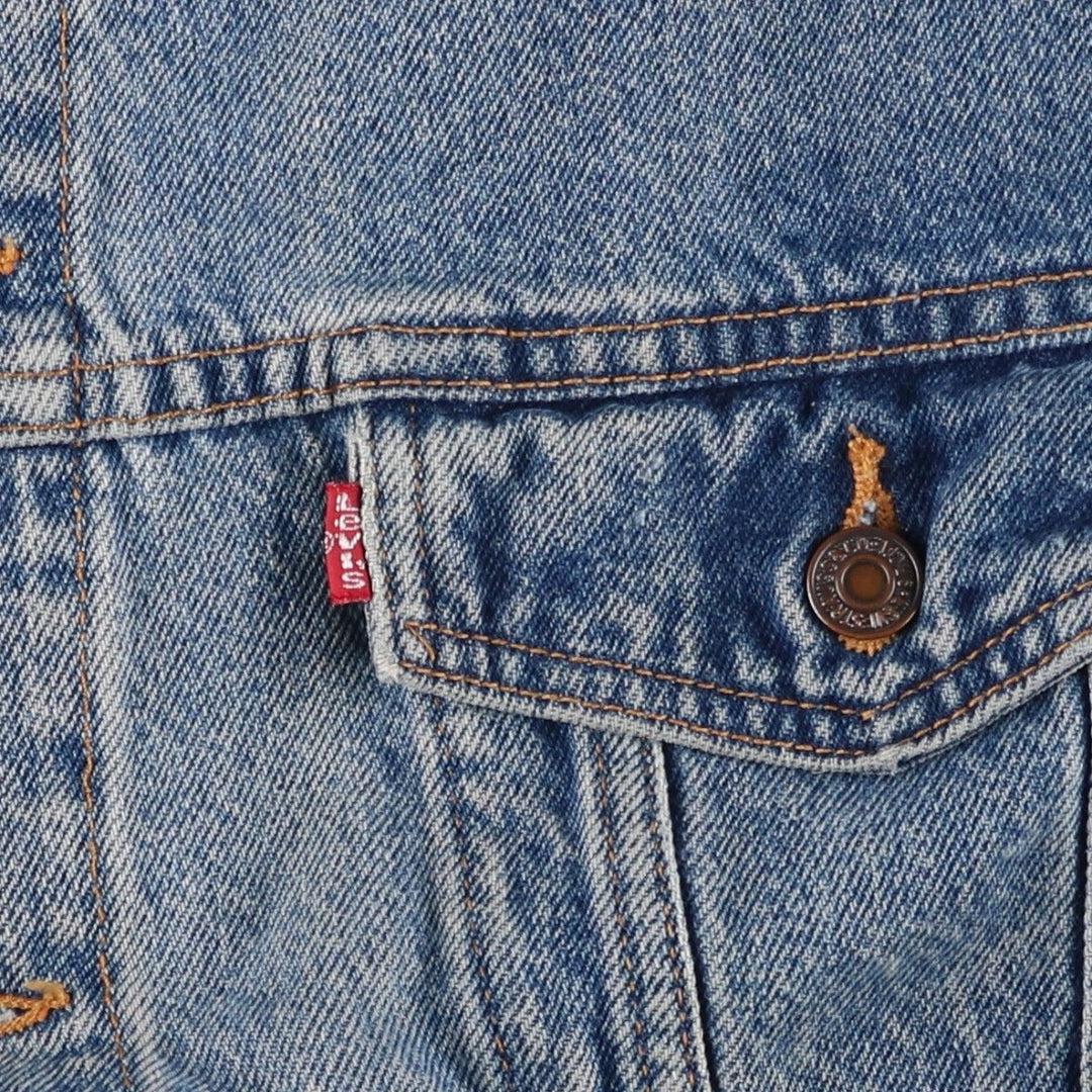 Levi's 70507-0389 American flag back print denim jacket, men's size XL. unclear blue type Vintage Second Hand
