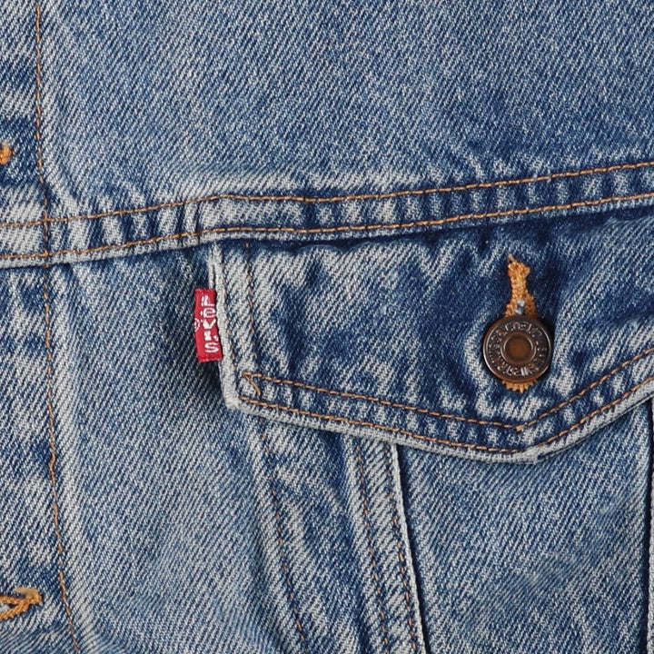 Levi's 70507-0389 American flag back print denim jacket, men's size XL. unclear blue type Vintage Second Hand