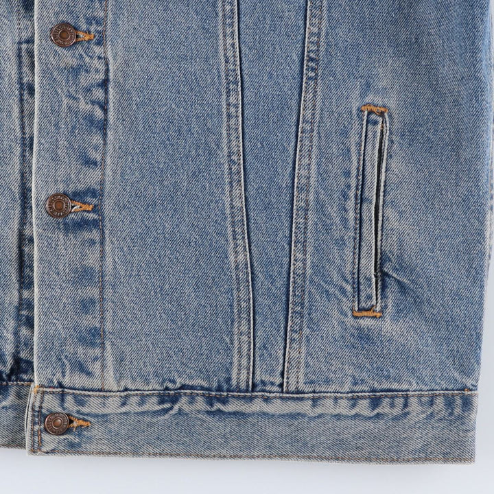 Levi's 70507-0389 American flag back print denim jacket, men's size XL. unclear blue type Vintage Second Hand