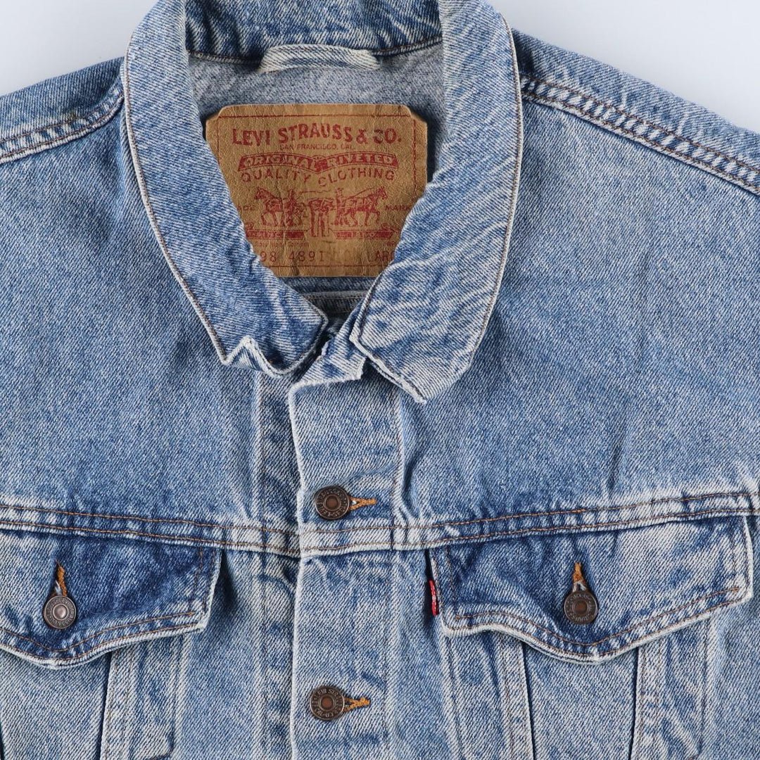 Levi's 70598-4891 Large Patch Denim Jacket (Men's Size L) unclear blue type Vintage Second Hand