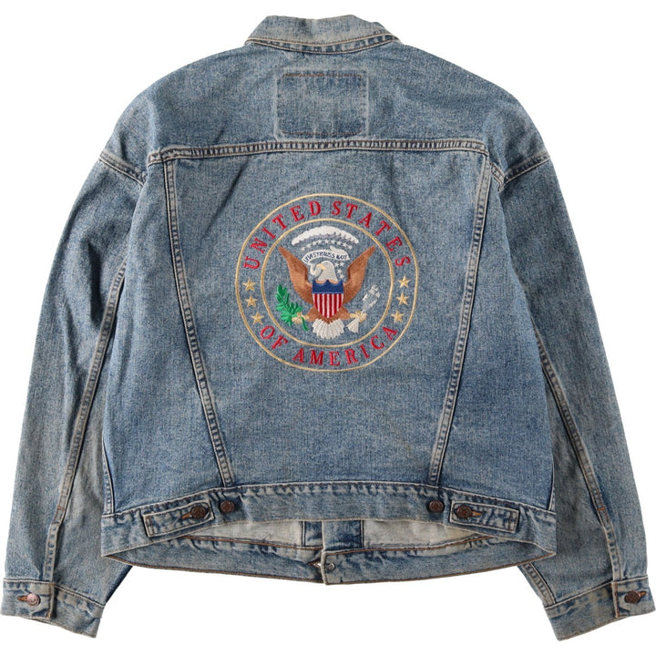 1990'S Levi's 76598-4891 Denim Jacket, Made in USA, Men's Size L (approx.), Vintage cotton blue type Vintage Second Hand