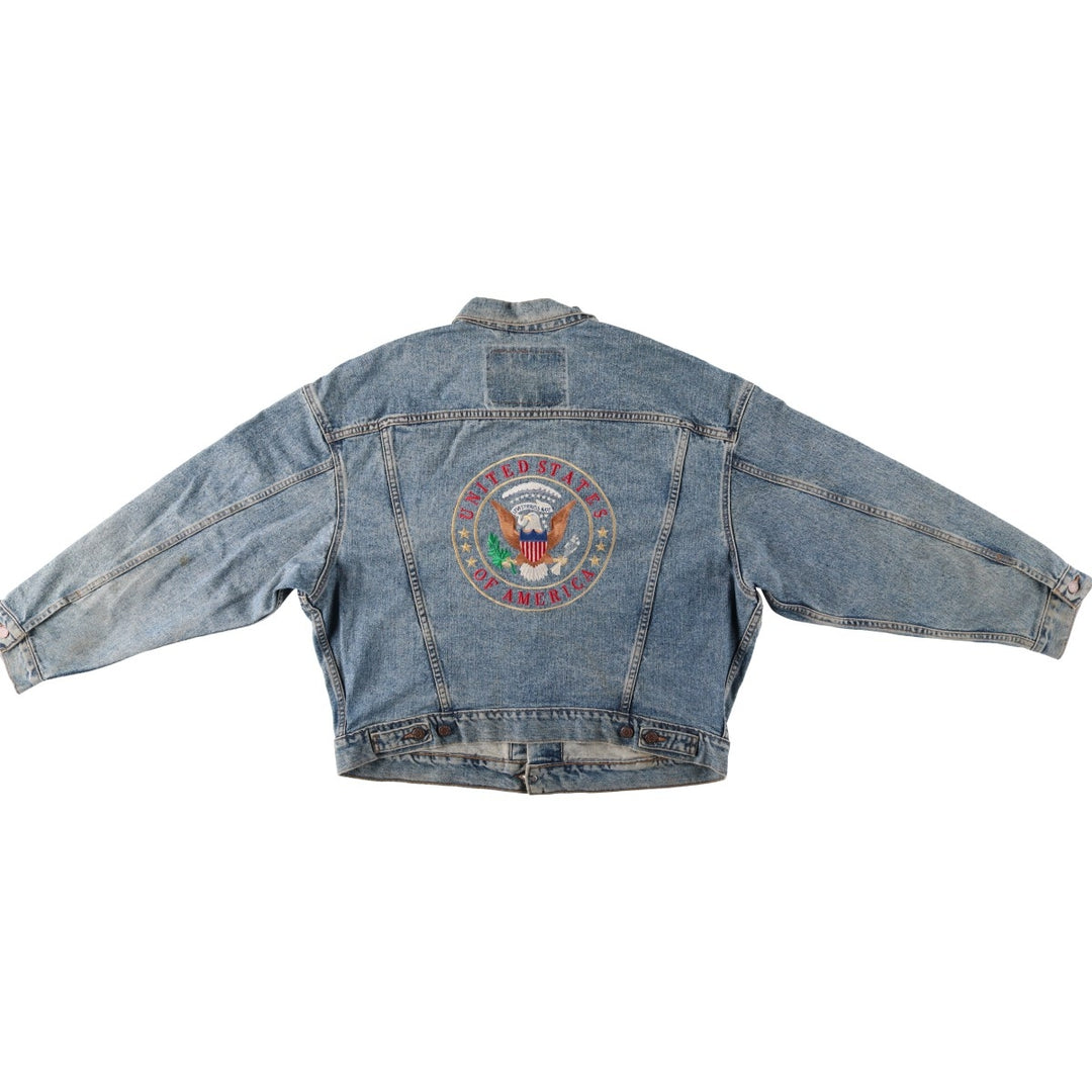 1990'S Levi's 76598-4891 Denim Jacket, Made in USA, Men's Size L (approx.), Vintage cotton blue type Vintage Second Hand