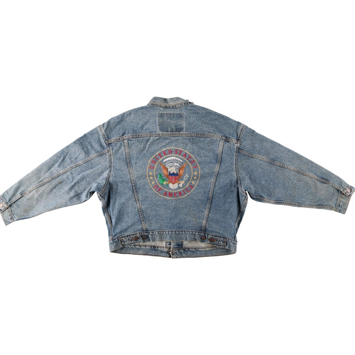 1990'S Levi's 76598-4891 Denim Jacket, Made in USA, Men's Size L (approx.), Vintage cotton blue type Vintage Second Hand
