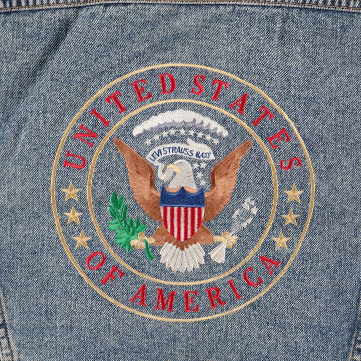 1990'S Levi's 76598-4891 Denim Jacket, Made in USA, Men's Size L (approx.), Vintage cotton blue type Vintage Second Hand