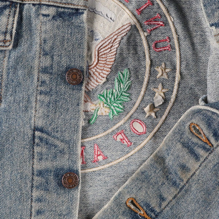 1990'S Levi's 76598-4891 Denim Jacket, Made in USA, Men's Size L (approx.), Vintage cotton blue type Vintage Second Hand