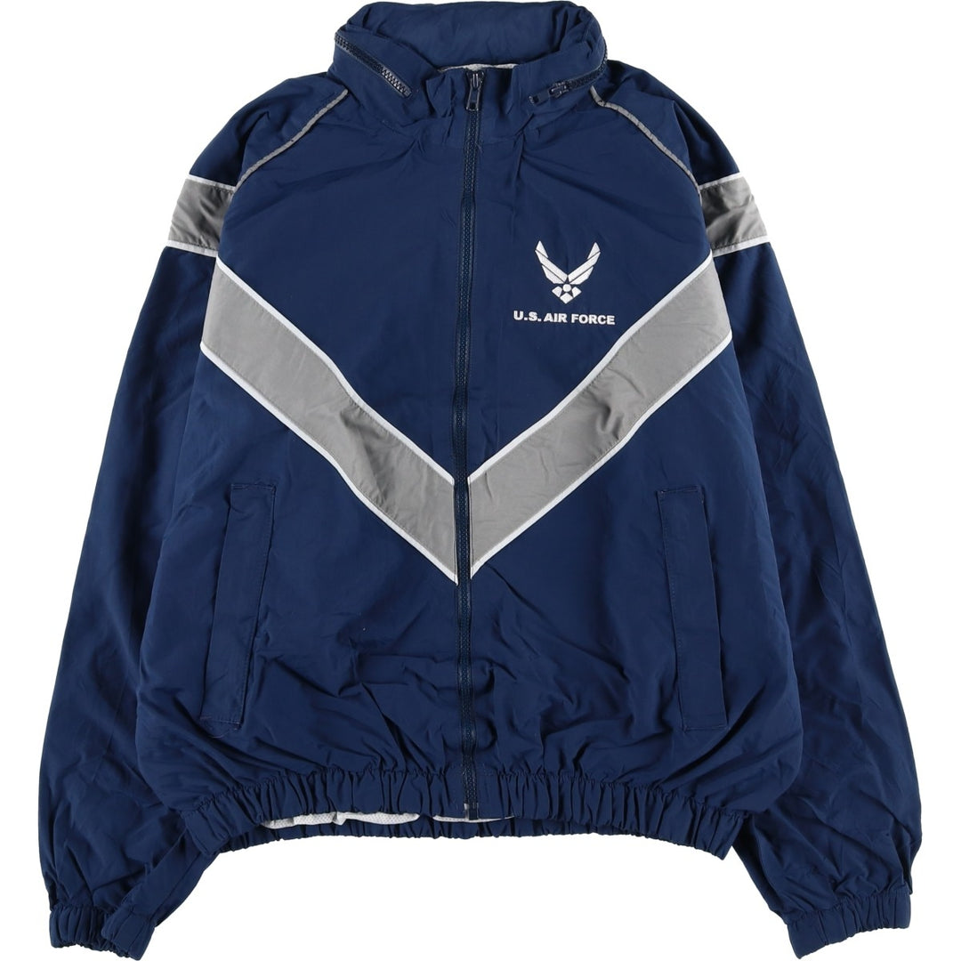 Authentic 2000'S US Military USAIR FORCE SKILCRAFT PTU Training Jacket, Nylon Jacket, Made in USA, Small Nylon navy blue type Vintage Second Hand