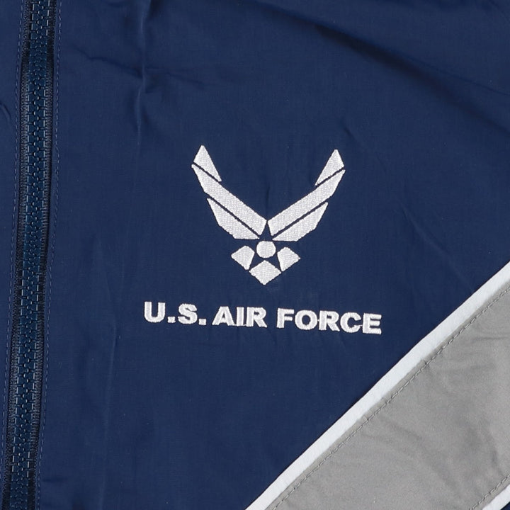 Authentic 2000'S US Military USAIR FORCE SKILCRAFT PTU Training Jacket, Nylon Jacket, Made in USA, Small Nylon navy blue type Vintage Second Hand