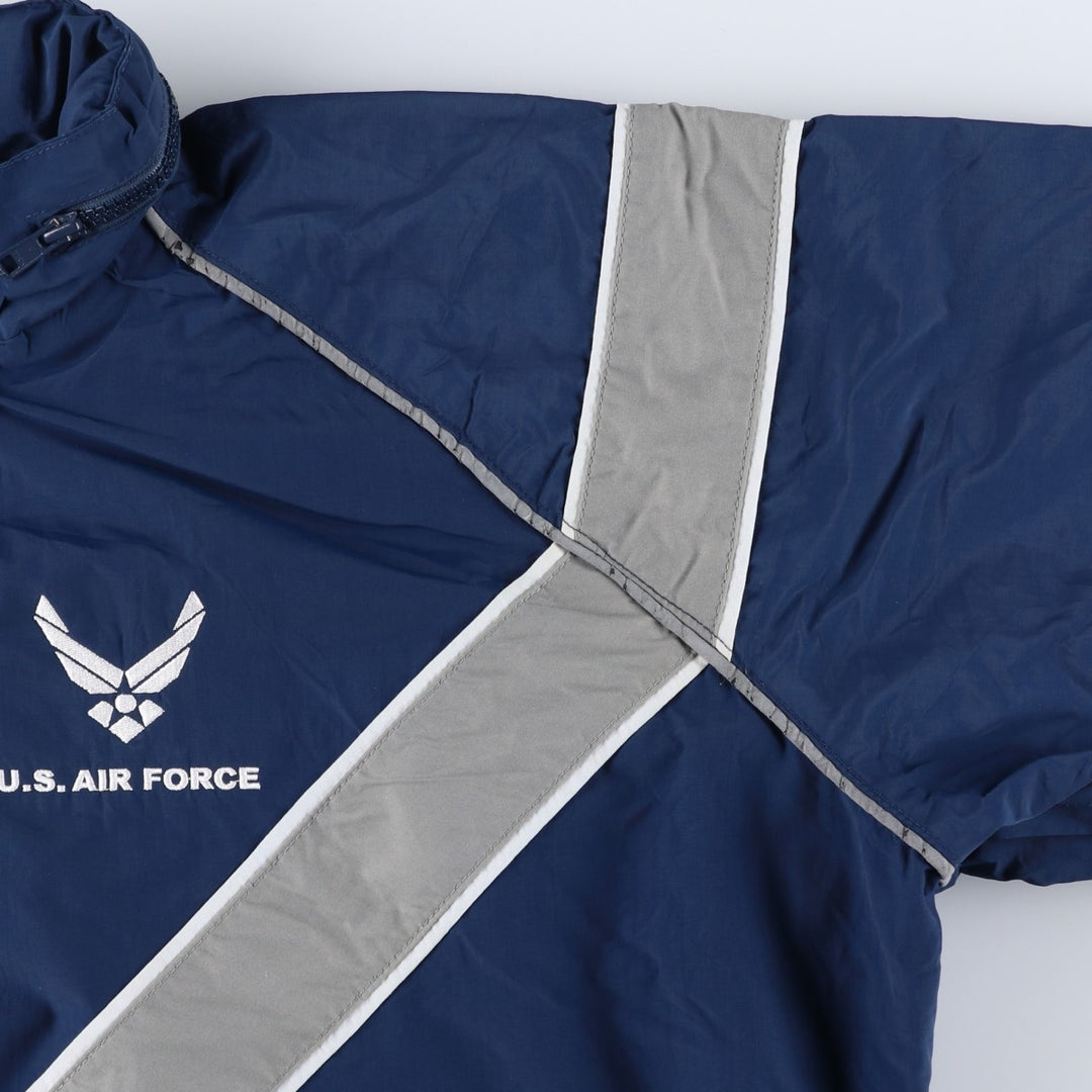 Authentic 2000'S US Military USAIR FORCE SKILCRAFT PTU Training Jacket, Nylon Jacket, Made in USA, Small Nylon navy blue type Vintage Second Hand