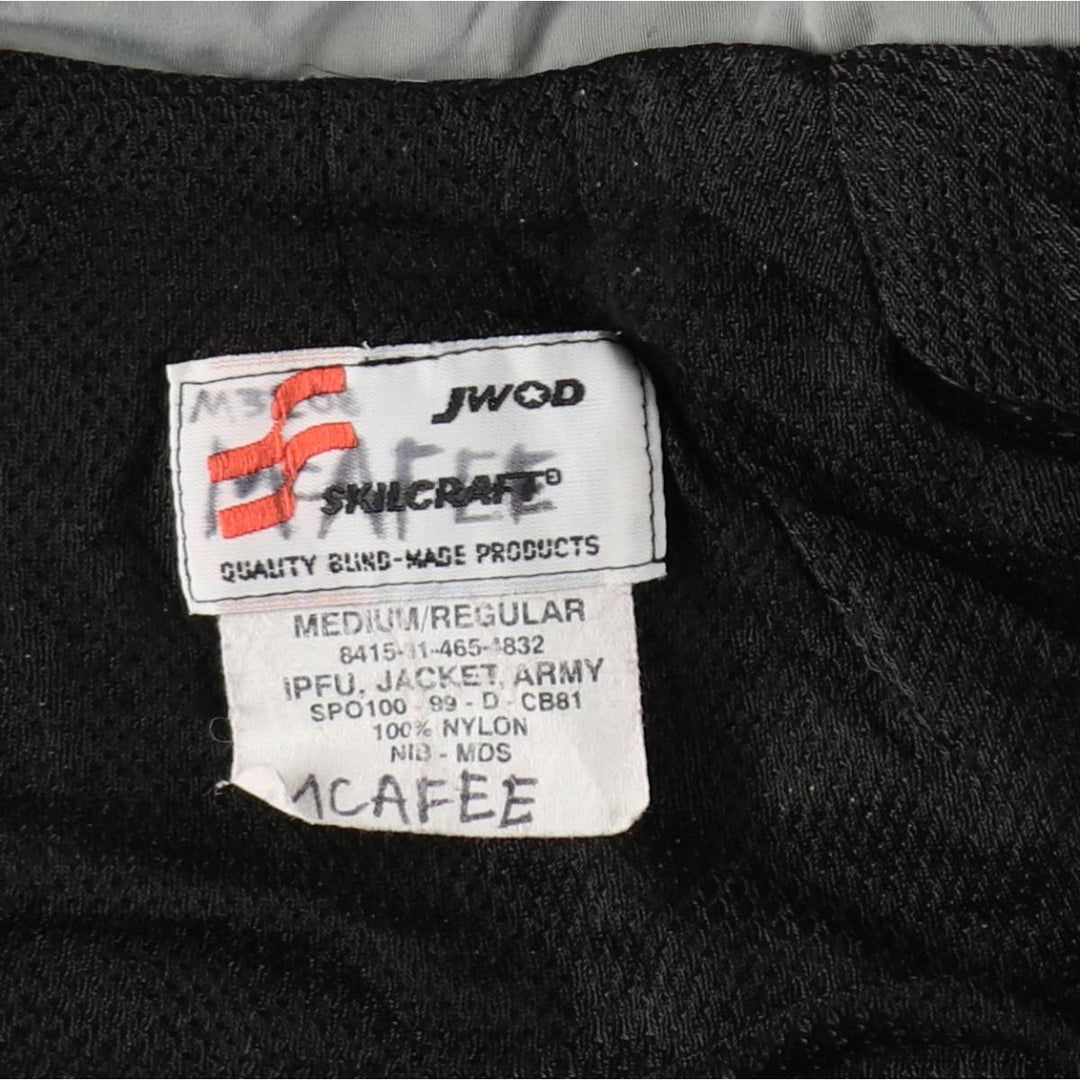 90'S SKILCRAFT IPFU Training Jacket, Nylon Jacket, Made in USA, Medium Nylon gray type Vintage Second Hand