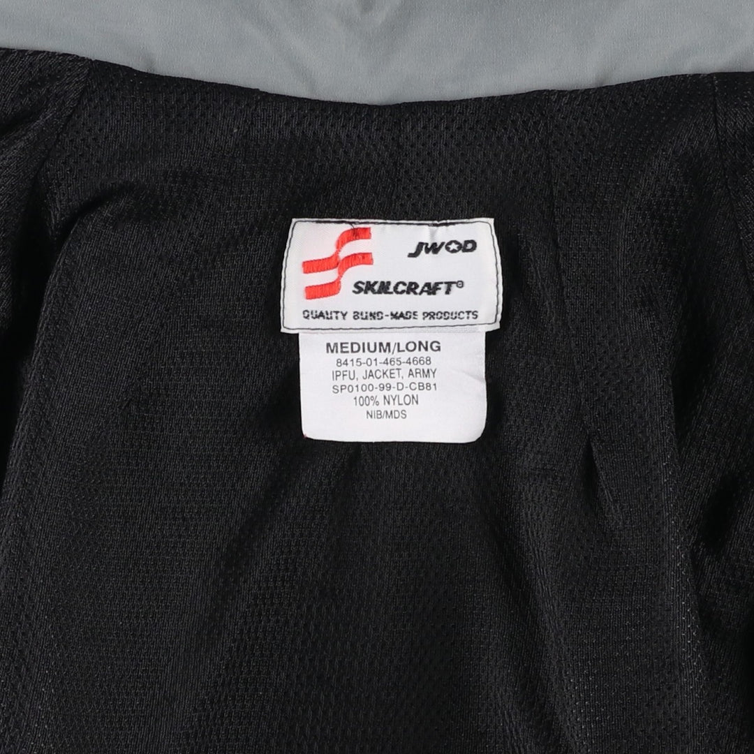 1990'S US Army IPFU Training Jacket, Nylon Jacket, Made in USA, Medium Size Nylon gray type Vintage Second Hand