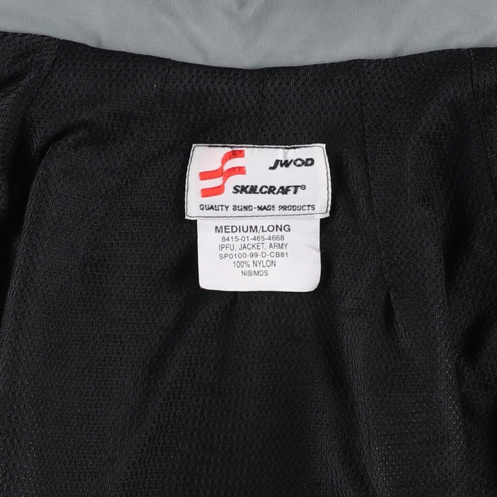 1990'S US Army IPFU Training Jacket, Nylon Jacket, Made in USA, Medium Size Nylon gray type Vintage Second Hand