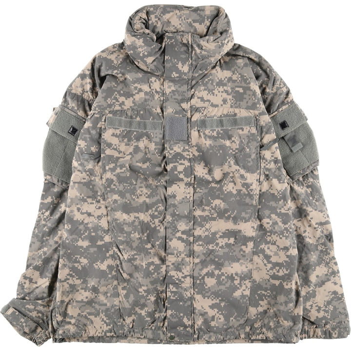Camouflage ACU Digital Camo Military Softshell Jacket (MR - equivalent to Men's M) Nylon Beige type Vintage Second Hand