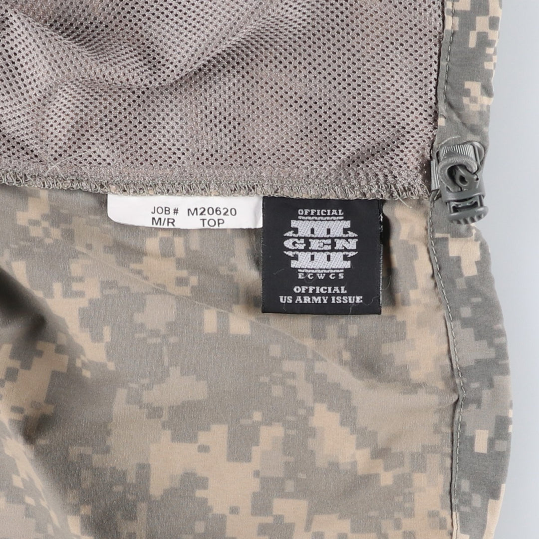 Camouflage ACU Digital Camo Military Softshell Jacket (MR - equivalent to Men's M) Nylon Beige type Vintage Second Hand
