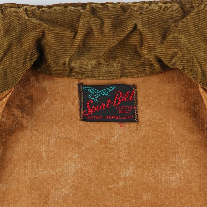 1960s-1970'S Sport-Bilt Duck Canvas Hunting Jacket, Men's Size L (approx.), Vintage unclear beige type brown Vintage Second Hand