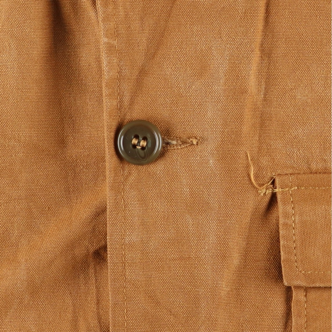 1960s-1970'S Sport-Bilt Duck Canvas Hunting Jacket, Men's Size L (approx.), Vintage unclear beige type brown Vintage Second Hand