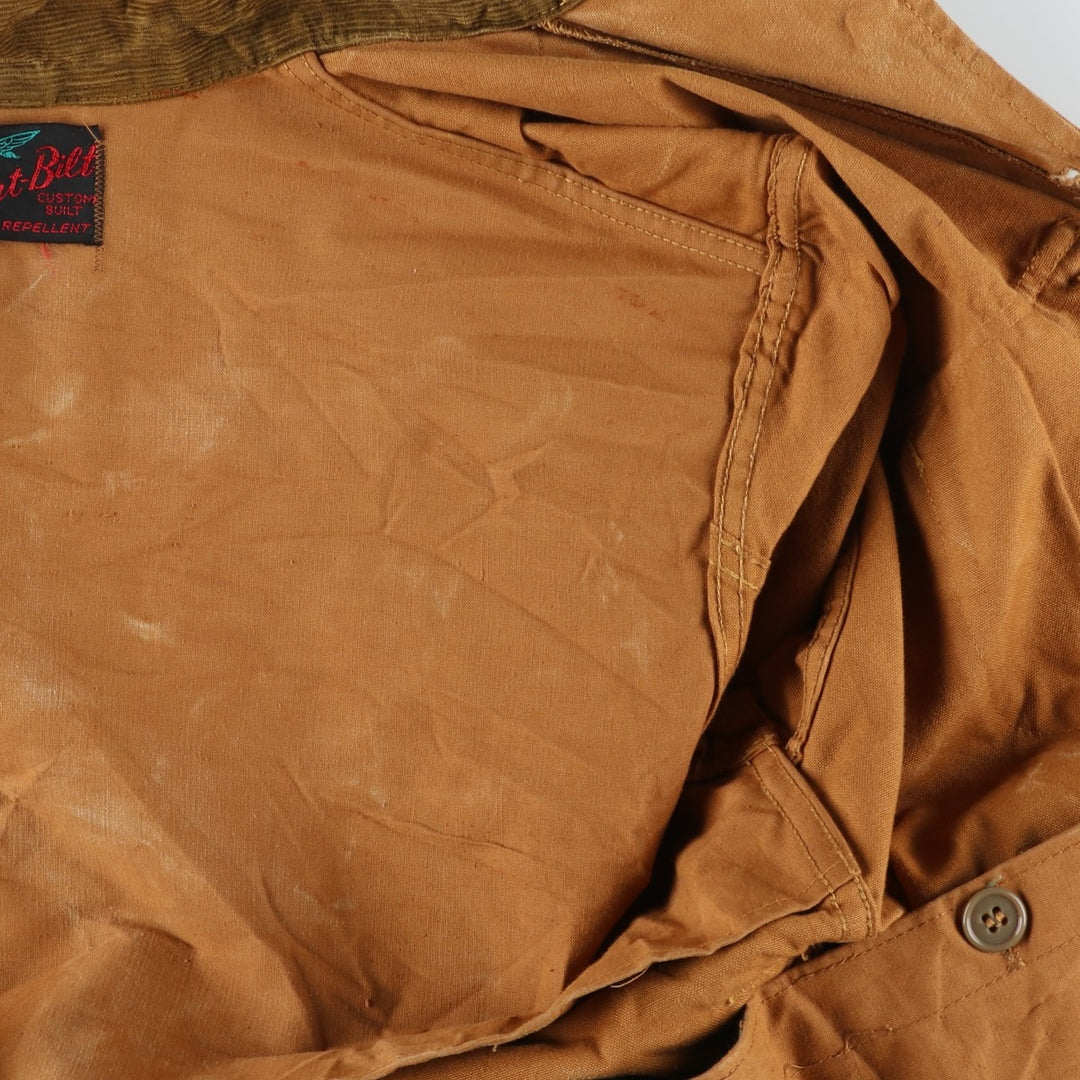 1960s-1970'S Sport-Bilt Duck Canvas Hunting Jacket, Men's Size L (approx.), Vintage unclear beige type brown Vintage Second Hand