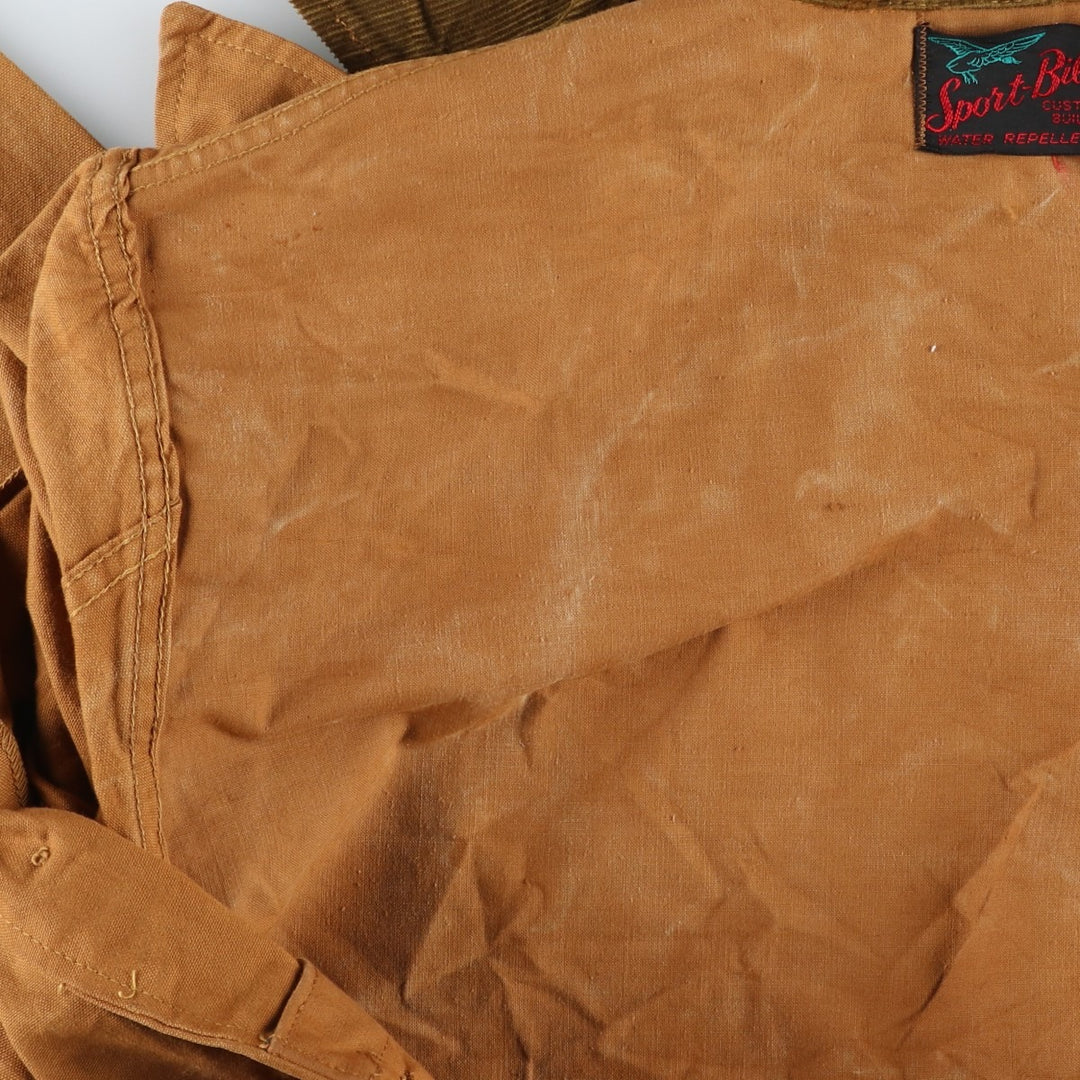 1960s-1970'S Sport-Bilt Duck Canvas Hunting Jacket, Men's Size L (approx.), Vintage unclear beige type brown Vintage Second Hand