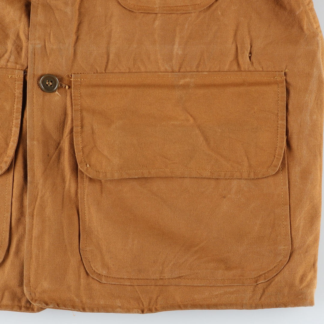 1960s-1970'S Sport-Bilt Duck Canvas Hunting Jacket, Men's Size L (approx.), Vintage unclear beige type brown Vintage Second Hand