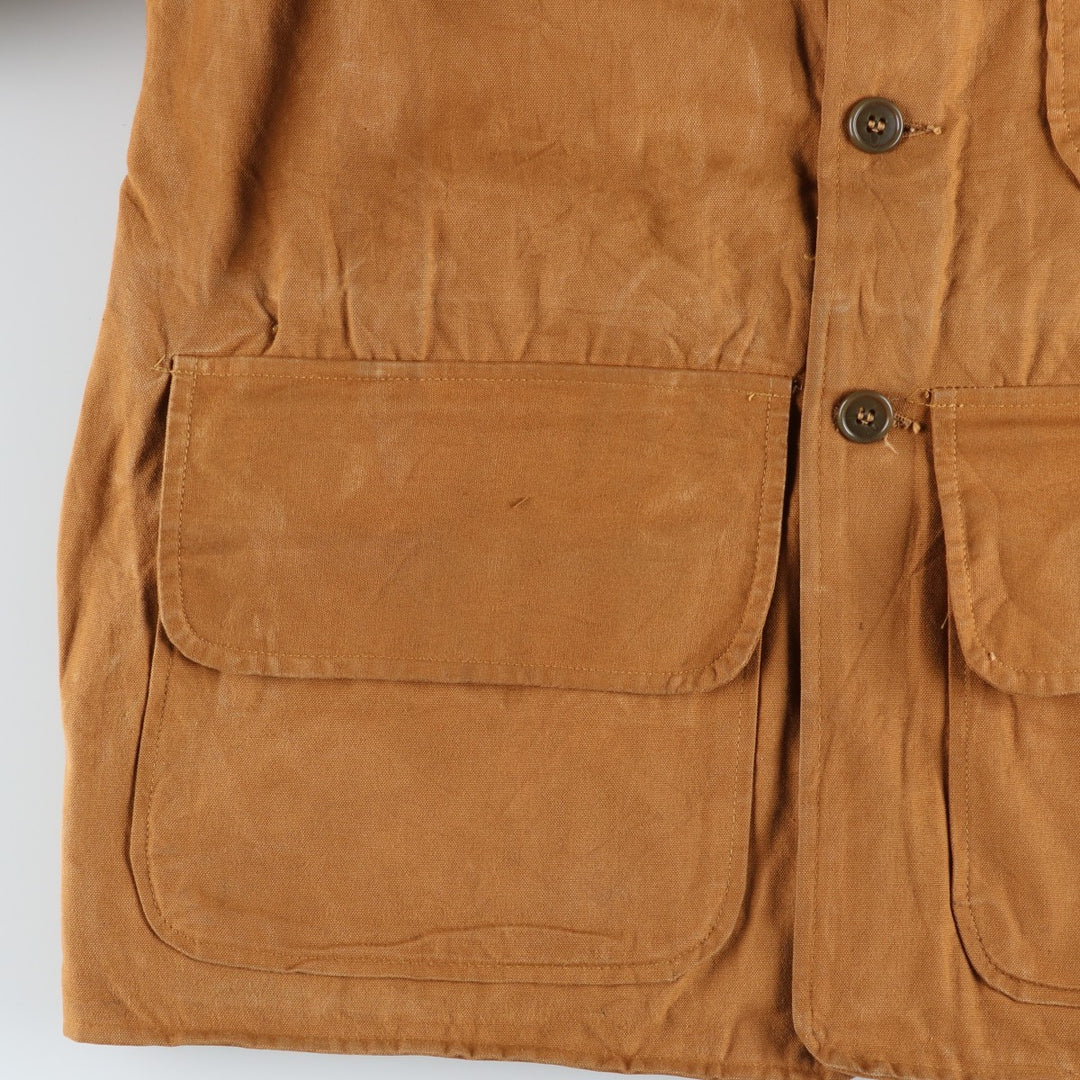 1960s-1970'S Sport-Bilt Duck Canvas Hunting Jacket, Men's Size L (approx.), Vintage unclear beige type brown Vintage Second Hand