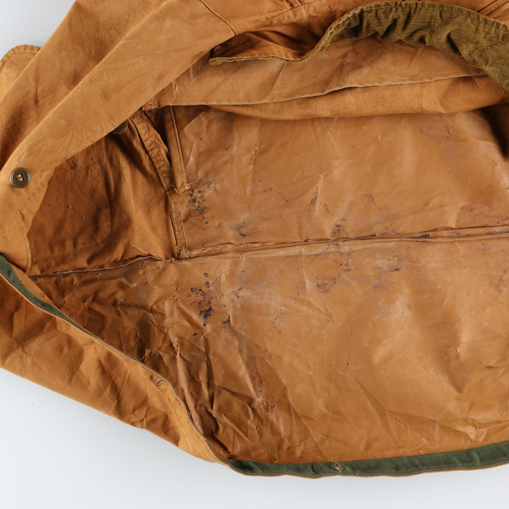 1960s-1970'S Sport-Bilt Duck Canvas Hunting Jacket, Men's Size L (approx.), Vintage unclear beige type brown Vintage Second Hand