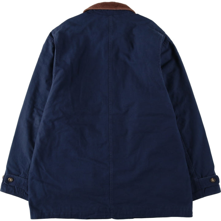 Vintage 80s-90'S Lands' End hunting jacket, men's size L cotton navy blue type Vintage Second Hand