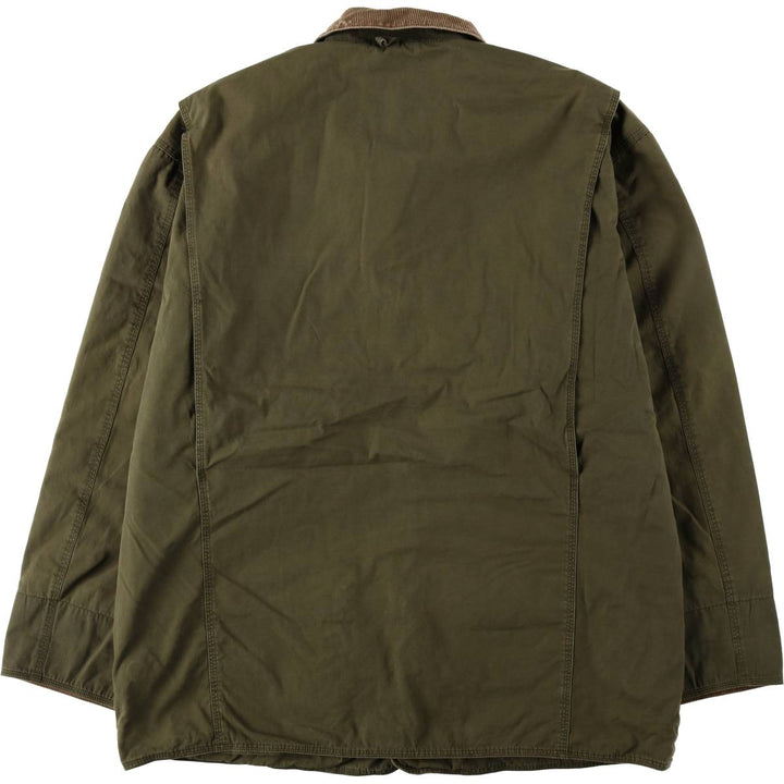 90'S J.Crew Vintage Hunting Jacket, Men's Size L cotton Khaki type Vintage Second Hand