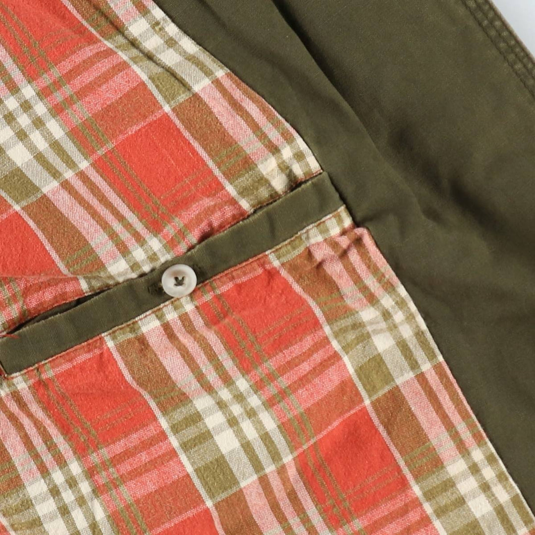 90'S J.Crew Vintage Hunting Jacket, Men's Size L cotton Khaki type Vintage Second Hand