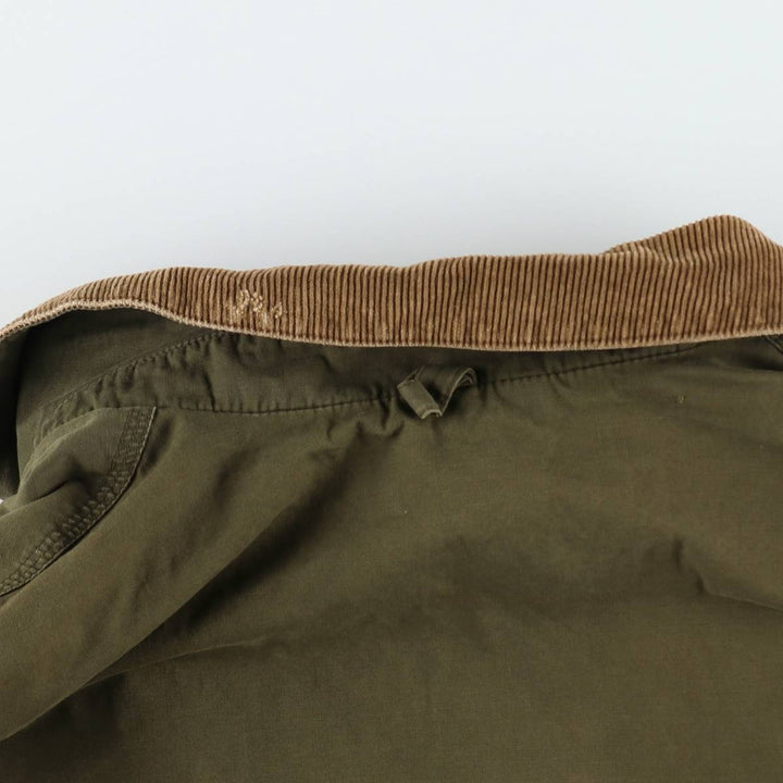 90'S J.Crew Vintage Hunting Jacket, Men's Size L cotton Khaki type Vintage Second Hand