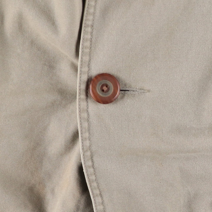 Vintage 80s-90'S Eddie Bauer hunting jacket with black tag, size XL, men's cotton Beige type Vintage Second Hand