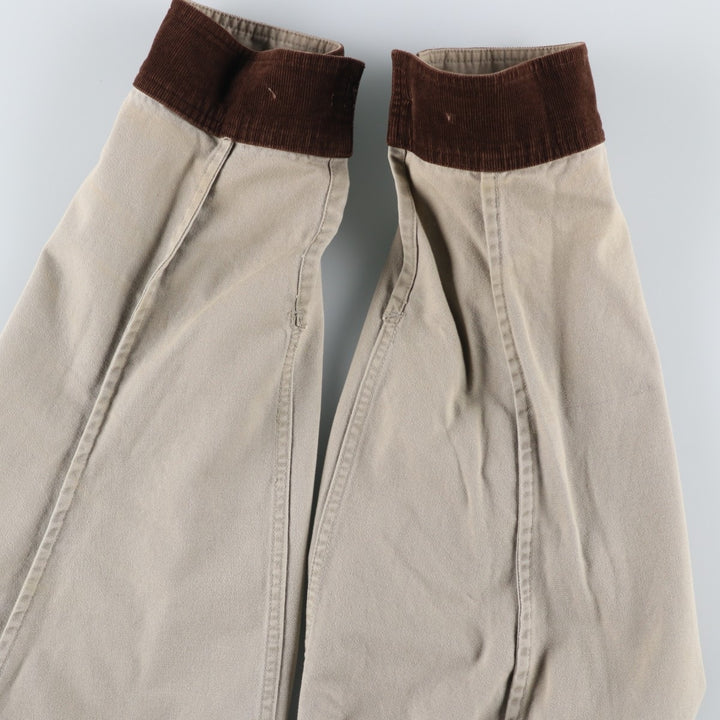 Vintage 80s-90'S Eddie Bauer hunting jacket with black tag, size XL, men's cotton Beige type Vintage Second Hand