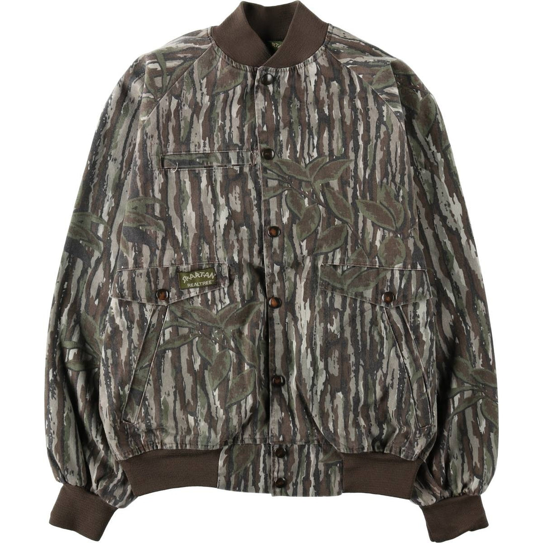 90'S SPARTAN Camouflage Pattern Realtree Camo Poly x Cotton Blouson Men's Size M (Equivalent) Vintage cotton brown type Vintage Second Hand