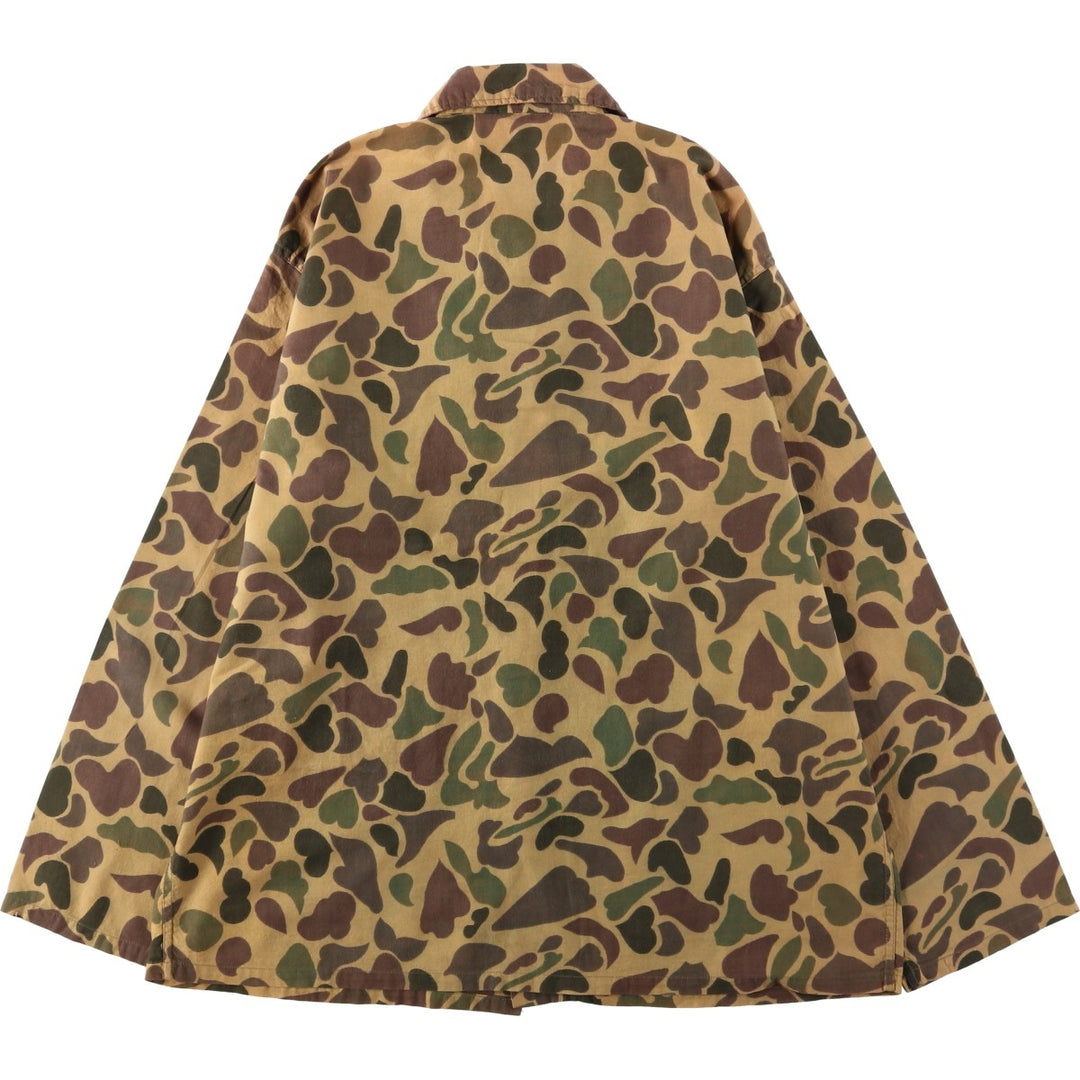 80s-era NESCO camouflage pattern duck hunter camo cotton jacket, men's size M equivalent, vintage. cotton Khaki type Vintage Second Hand