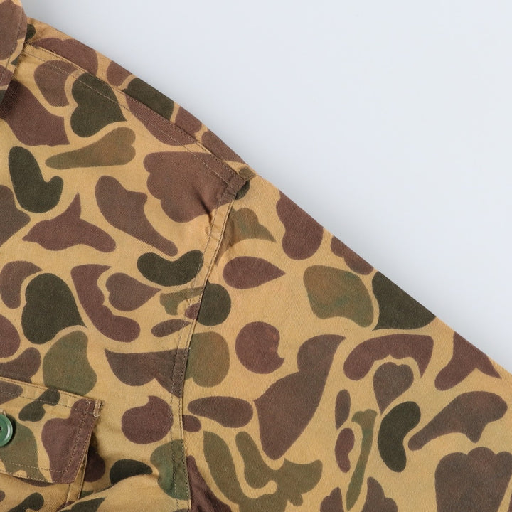 80s-era NESCO camouflage pattern duck hunter camo cotton jacket, men's size M equivalent, vintage. cotton Khaki type Vintage Second Hand
