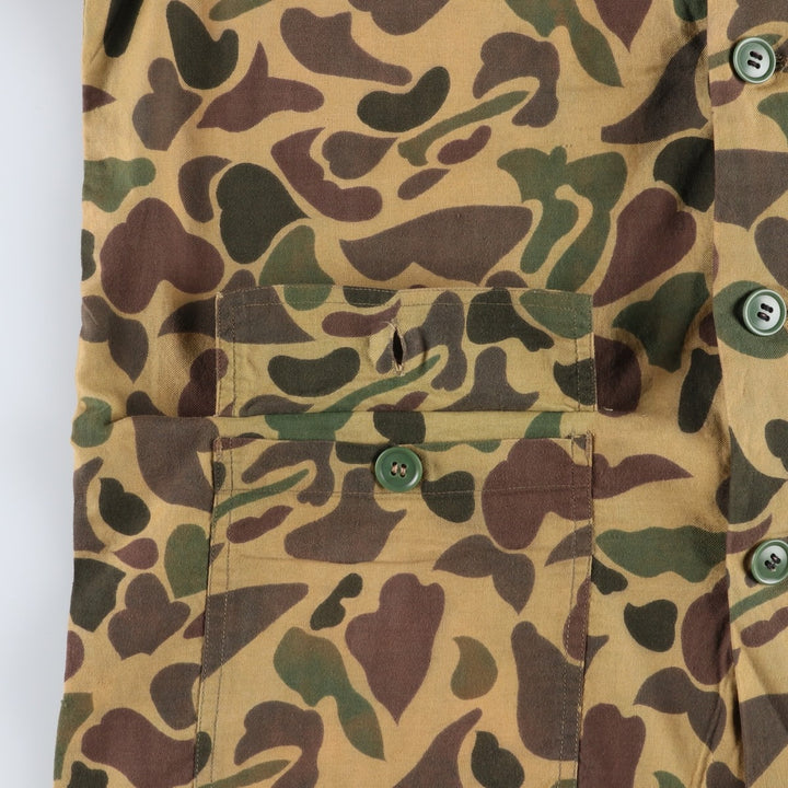 80s-era NESCO camouflage pattern duck hunter camo cotton jacket, men's size M equivalent, vintage. cotton Khaki type Vintage Second Hand